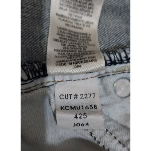 Thrashed Distressed DKNY Boot Cut Cotton Spandex Fits 30x30 size 10 - Picture 7 of 15